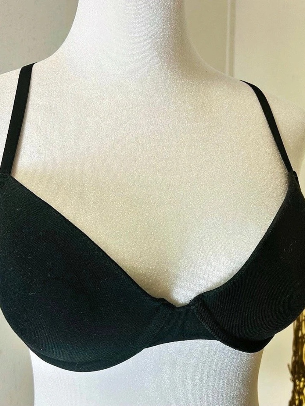 Fruit of the Loom Black & White Striped Bra Size Small Like New